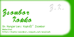 zsombor kopko business card